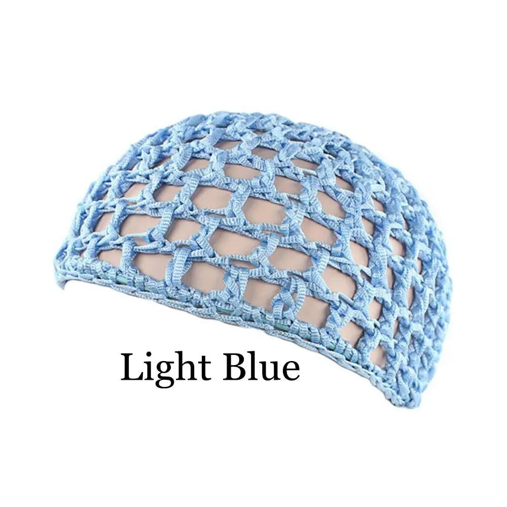 Soft Rayon Knit Snood Hat Mesh Hair Net Hair Care Cap Crochet Sleeping Night Cover Turbans