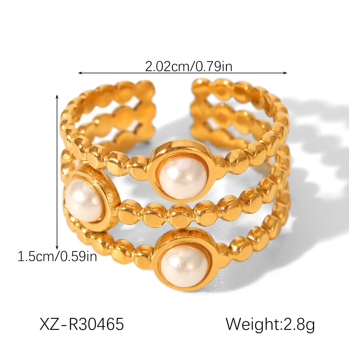 

Европейское и американское кольцо из нержавеющей стали с жемчужным цветком – Высококачественная, не тускнеющая титановая сталь для женщин