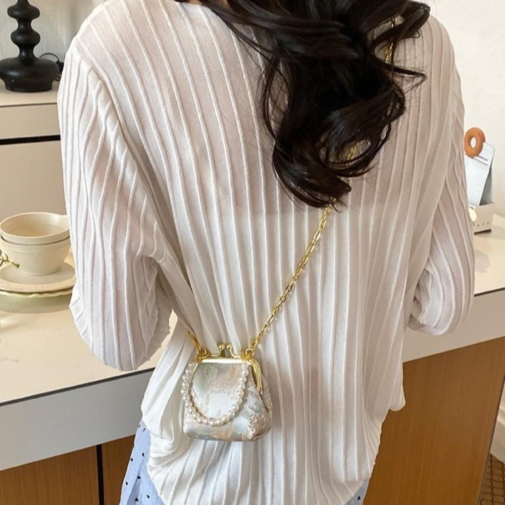 Retro Kiss Lock Crossbody Bag Embroidery Clasp Bag Fashion Chinese-style Mini Bag Wedding