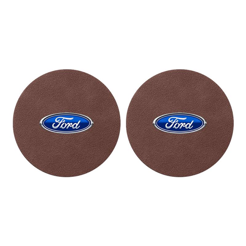 Badge Car Cup Coaster Waterproof Non-Slip Sift-Proof Spill Saucer For Ford F150 Focus Ranger Fiesta Transit Mustang Mondeo MK2 MK3 Fusion