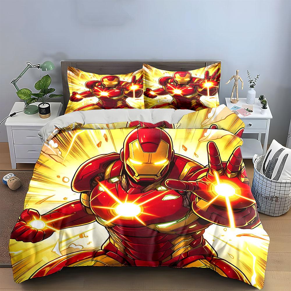 Iron Man In Action. Bedding Sets Duvet Cover Sets Duvet Covers Pillowcases(1 * Duvet Cover 2 * Pillowcases Without Duvet Insert)