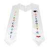 Custom Children's Satin Graduation Gown Set with Embroidered Sash, Tie, and Shawl