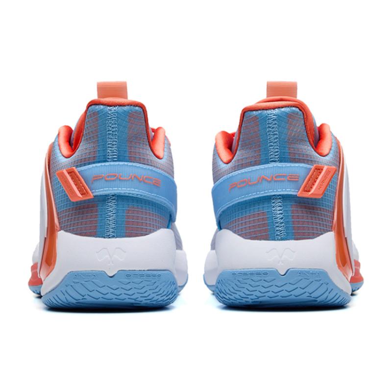 Anta Swoosh 2.0 Basketball Shoes Men's Low Top Waterfall Blue/Chrysanthemum Orange Sneakers 112231606-6