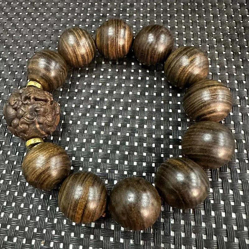 Мужской браслет с бусинами в виде головы льва, 20 мм, для ношения и игры Default