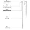 6Pcs 20/35CM Camping Tent Stake Heavy Duty Stainless Steel Multi-functional Outdoor Garden