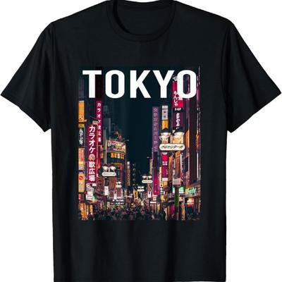 Tokyo - Japan - Nightlife Aesthetic Design - Classic T-Shirt