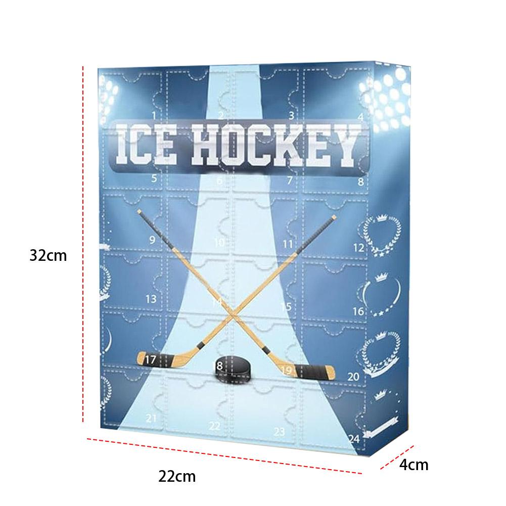 Der mit 24 kleinen Türchen Weihnachtsgeschenk 24-Tage-Countdown Hockey Miniatur Andenken Adventskalender für Weihnachten Kindergeschenk