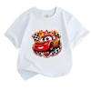Kids Boys Girls 100% Cotton Crew Neck Short Sleeve T-Shirt, Cute Racing Car 95 Print Casual Soft Tee Tops for Toddlers Children Daily Wear