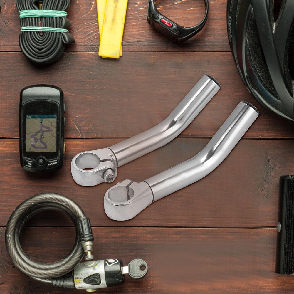 1 pereche din aliaj de aluminiu Mountain Bike Road Bicicletă Ghidon Bar Capat Argintiu