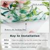 Flower Window Privacy Film, Decorative Static Cling Stickers, Waterproof Glass Cling, 39.4x17.7in Anti-Glare Static Glass Sticker for Home Bathroom