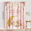 2PCS Watercolor Powder Ramadan Decoration Curtains   Sweet Breeze   Living Room and Bedroom   Drawbar Pocket Decoration