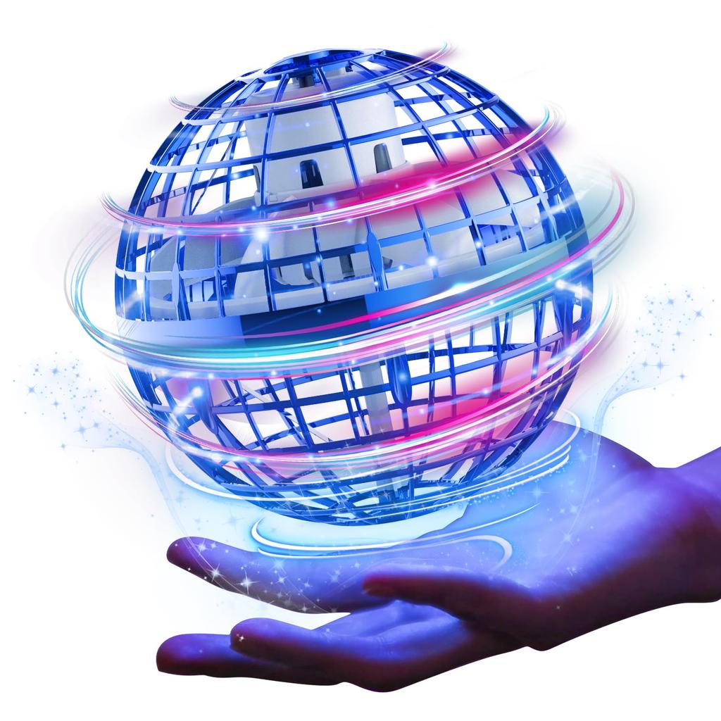 Flying ball, floating ball, manually controlled mini drone, RGB light-emitting magic boomerang ball, birthday gift, Christmas stocking filler