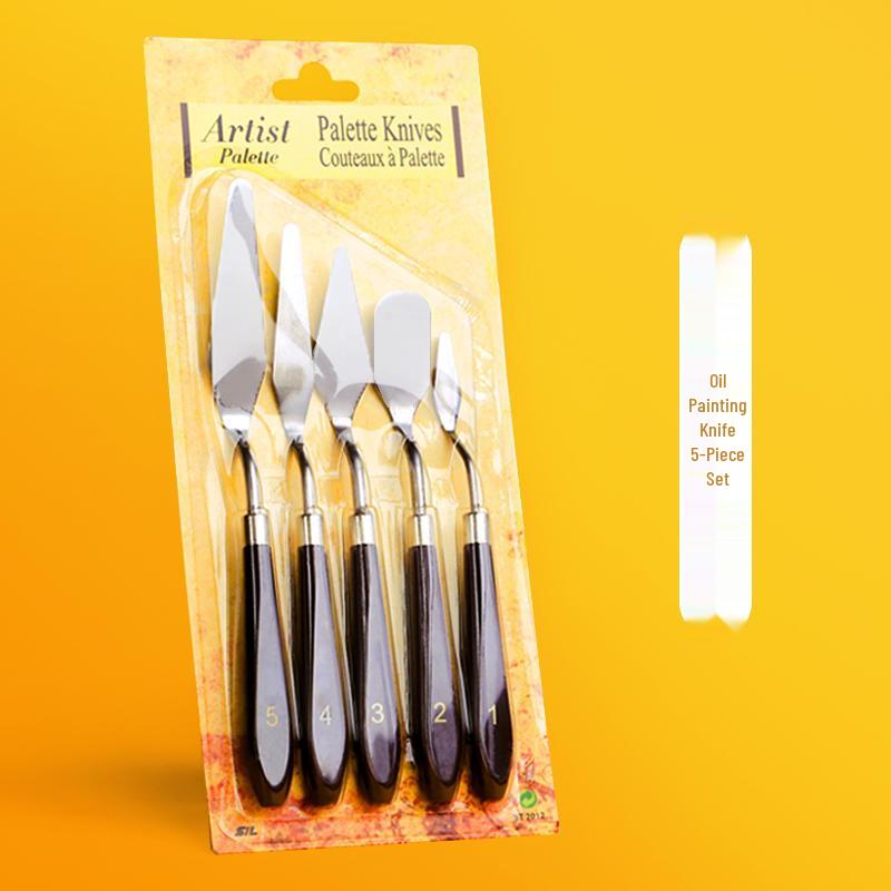 Conjunto Completo de Raspadores para Pastel a Óleo: Ferramentas de Textura de Pigmento com Areia de Quartzo e Paleta Acrílica