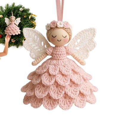 Crocheting Kit for Beginners Angel Ornament Handmade Holiday Decor Yarn Crocheting Set Christmas Beginners Complete Crochet Kit