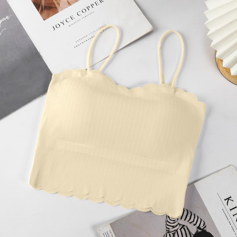 

Дышащая женская майка без бретелек из ледяного шелка с красивым дизайном спины One Size