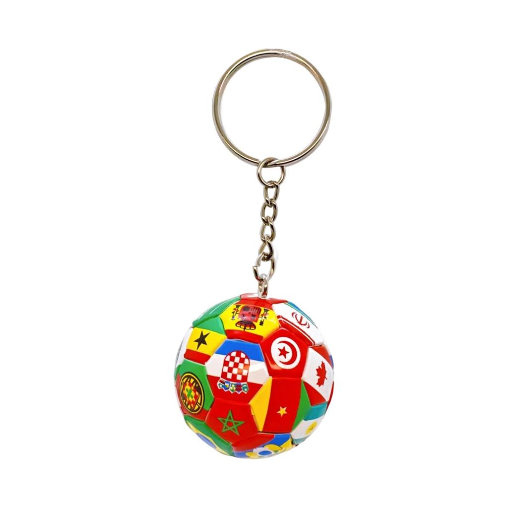 Soccer Fan Keychain with Team Flags Souvenir Gift for Supporters