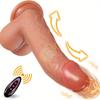 Thrusting Dildo Vibrator Sex Toys With Rotating Heating 9inch Realistic Coffee Telescopic Penis For Anal Clitoral G Spot Stimulation Silicone Dildos
