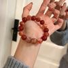 Handmade Natural Red Agate Flower Jasper Bracelet Women Geometric Style Ethnic Fashion Jewelry Gift