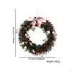 Artificial Christmas Wreath Decoration Round Wall Pendant Xmas Garland for Front Door