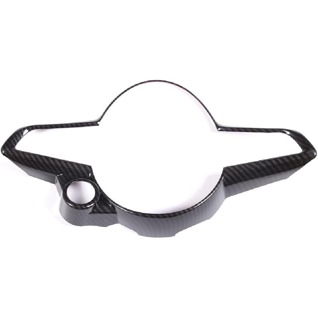 TOYCIDFG Car Steering Wheel Frame Trim Cover Compatible with Alfa Romeo Giulia/Stelvio Interior Accessories ABS Inner Decoration (Carbon Fiber