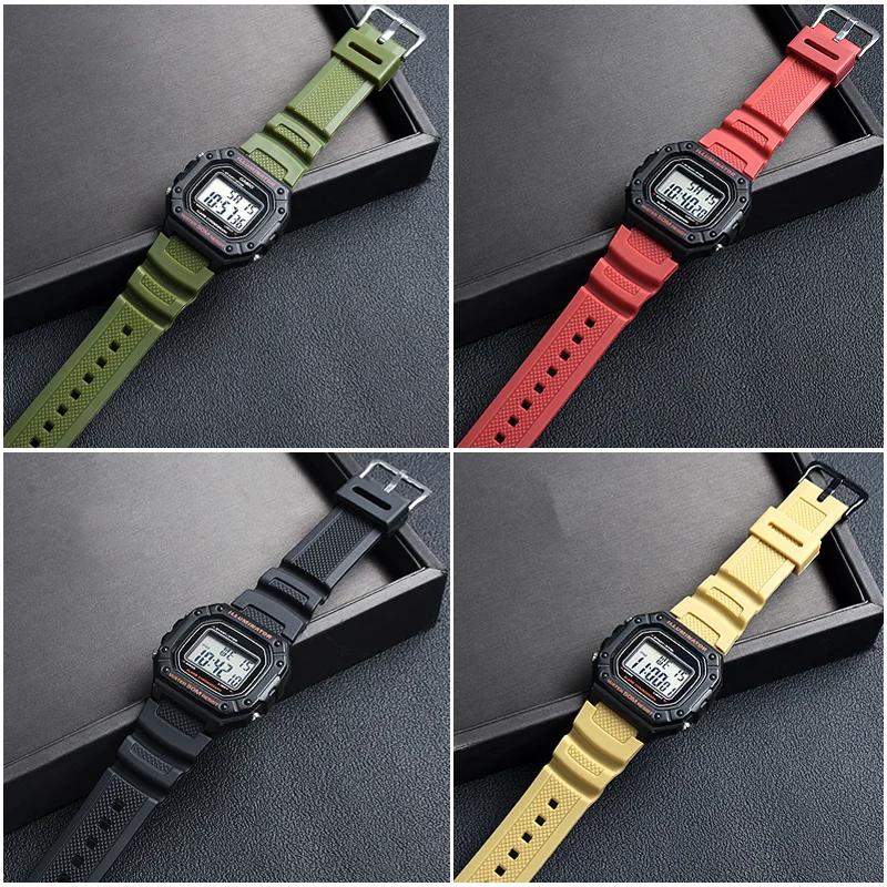 Das Zubehör für Uhrenarmbänder ist passend für Casio Uhren W-218h / F-108 AE1200 / 1000 / 1300 (18 mm) aus Kunstharz und Silikon.
