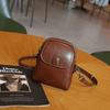 Simple Design Oil Waxing Split Leather Women Phone Bag New Retro Style Single Shoulder Mini Crossbody Bag Fashionable Small Bags