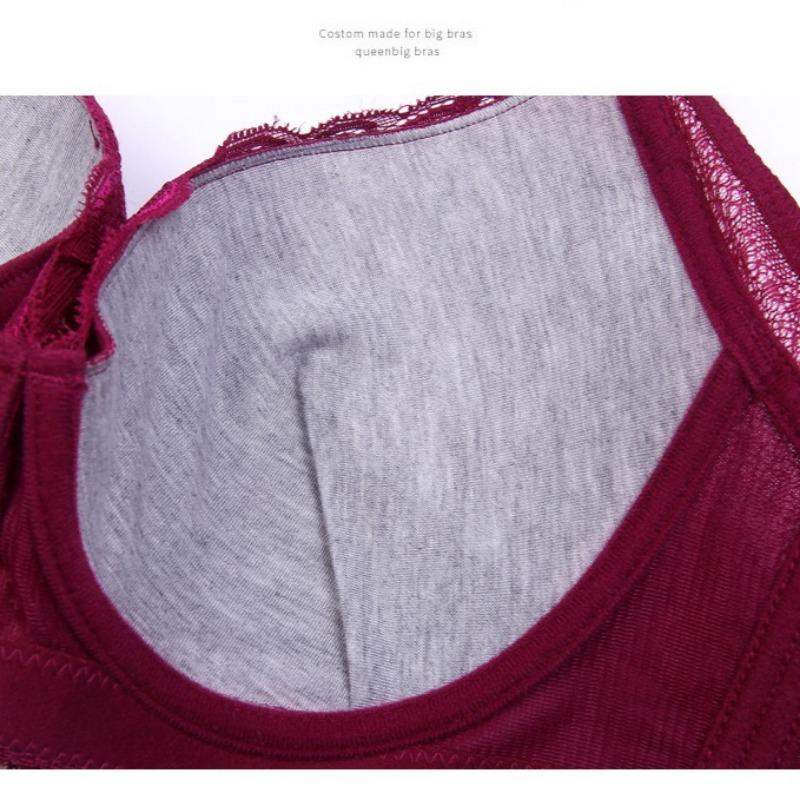 Тонкий кружевной бюстгальтер большого размера, сексуальный, на косточках, с боковой поддержкой, нижнее белье