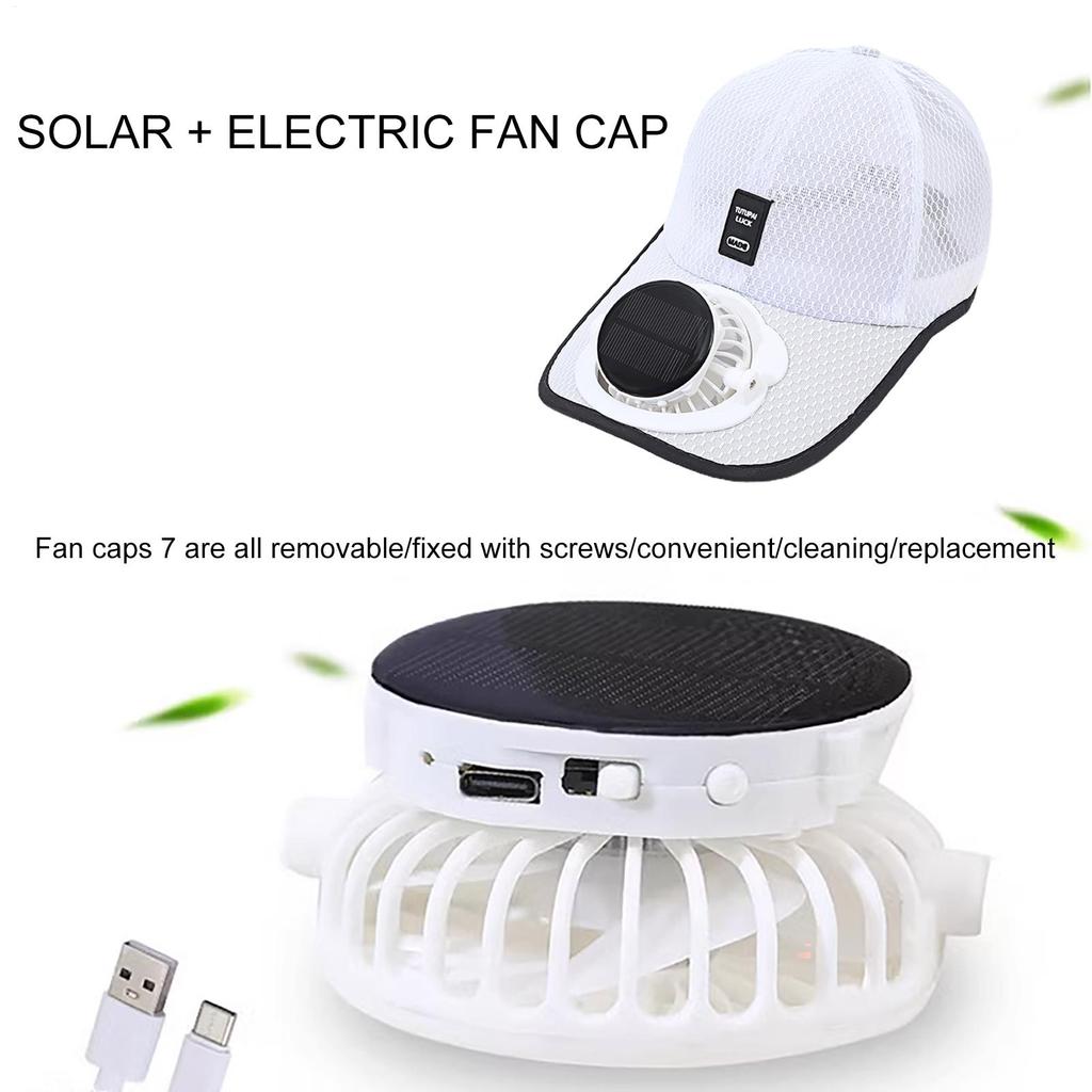 Hat with Solar Powered Fan Baseball Hat Fan Hat Breathable Beach Hat with Cooling Fan UV Protection Solar Powered Hats for Men