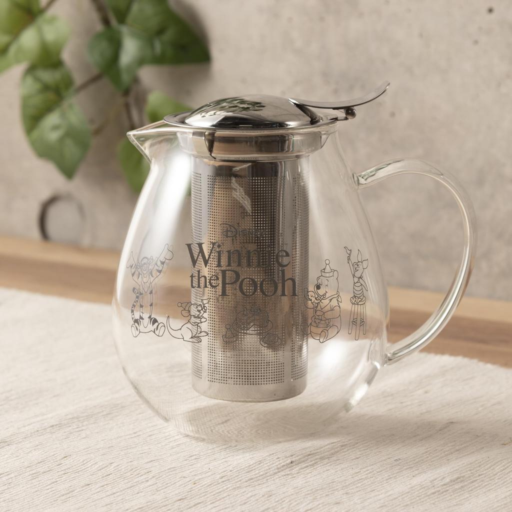 maebata Disney Winnie the Pooh Glass 52947 Heat-Resistant Pot, 580ml, D-WP35