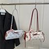 Sweet Bow 2 Underarm Bag Women's New Fashion Polka Dots Cute Simple One Shoulder Portable Tote Bag Tide