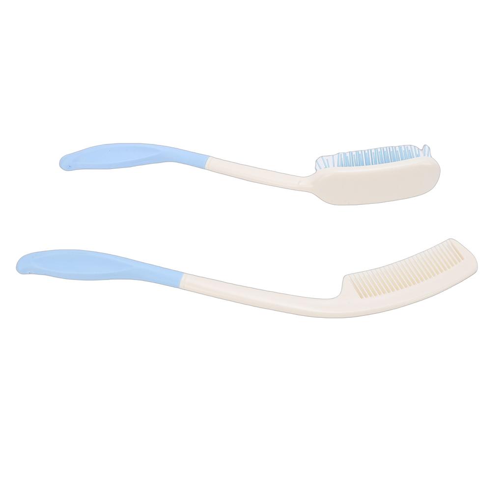 Handled Comb and Hair Brush Set Comb Hair Brush Curved Ergonomic Grip for Limited Mobility