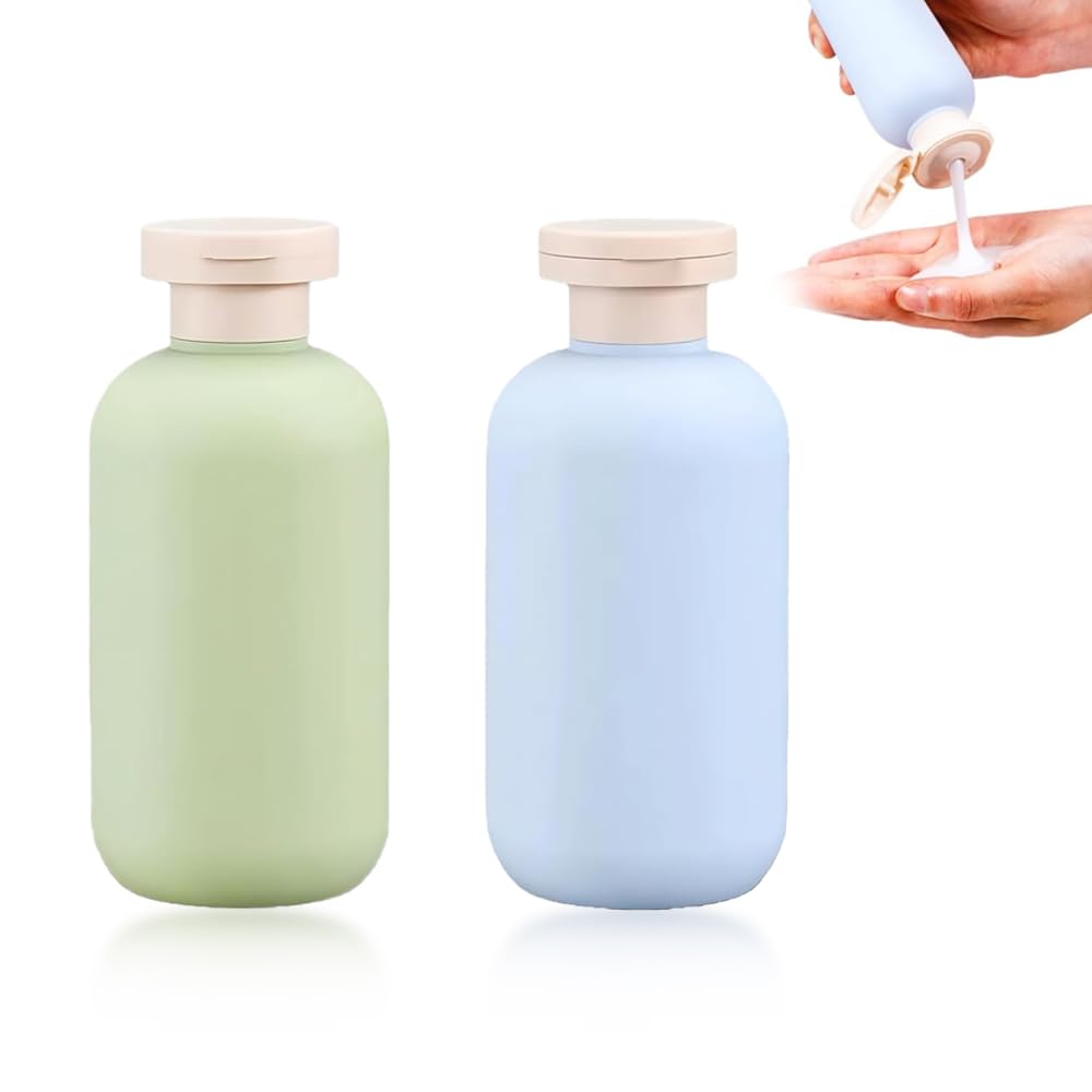 

Kelain Travel Bottle Set 2 pieces each 200ml Refillable Shampoo Use Liquid Leak Prevention Compact Body Soap Storage Lightweight Spring Sento Gym Case