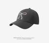 Versatile Large Head Baseball Cap: Solid Color, Deep Crown, Wide Brim, Embroidered Letter Design