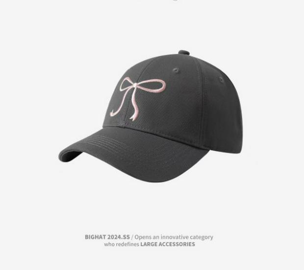 Versatile Large Head Baseball Cap: Solid Color, Deep Crown, Wide Brim, Embroidered Letter Design