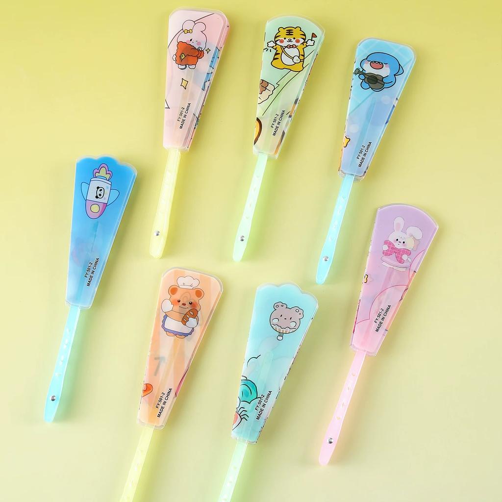 Cartoon Folding Fan, Student Handheld Fan, Gift for Children, Summer Portable Hand-Held Fan, Creative Small Gift for Kids