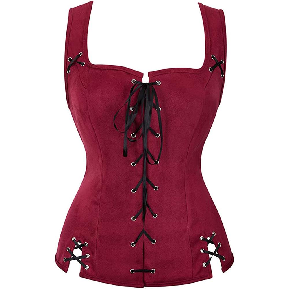 

Steampunk Pirate Renaissance Cosplay Lace-Up Vest for Anime Role-Playing S