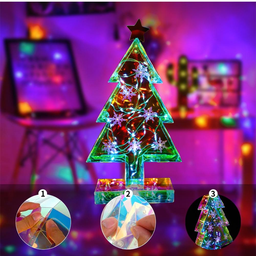 Cartoon Crafts Decor Iridescent LED Light Up Figurines Ornaments Halloween Spooky Festival Christmas Party Gift for Kids Friends