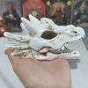Frog Skeleton Ornament, Outdoor Patio Desktop Decor, Resin Carved Realistic Bone Texture Halloween Figure