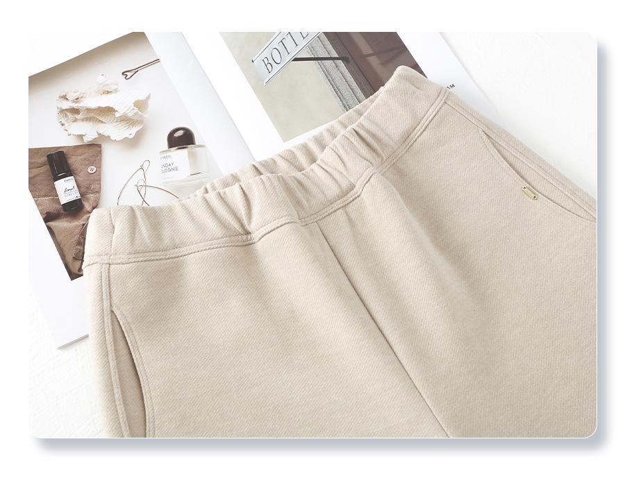 Women's Dark Cashmere Wide-Leg Pants 2024 - Elastic, Loose-Fit, Autumn/Winter Long Trousers