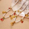European and American fruit pendants, imitation pearl necklaces, bracelets, sweet dripping oil, strawberry cherries, decorative jewelry sets