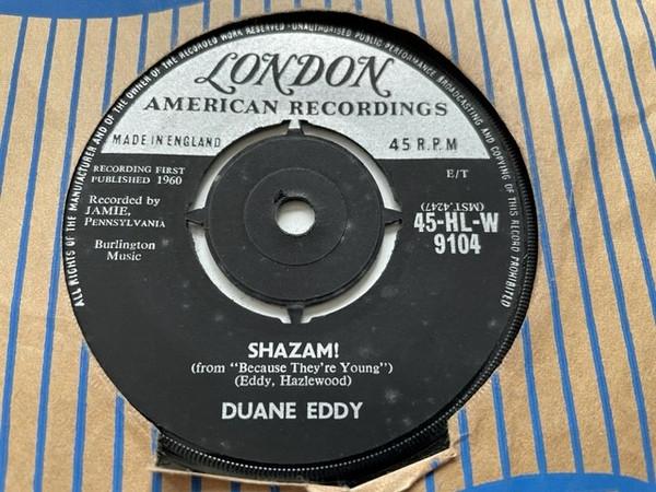 

7inch Record DUANE EDDY - Shazam! 45HLW9104 London Records, 1960 UK Rock Used