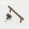 Dooroom Antique Brass Knurling Furniture Handles Long Round Modern Pulls Cupboard Wardrobe Dresser Shoe Box Drawer Cabinet Knobs