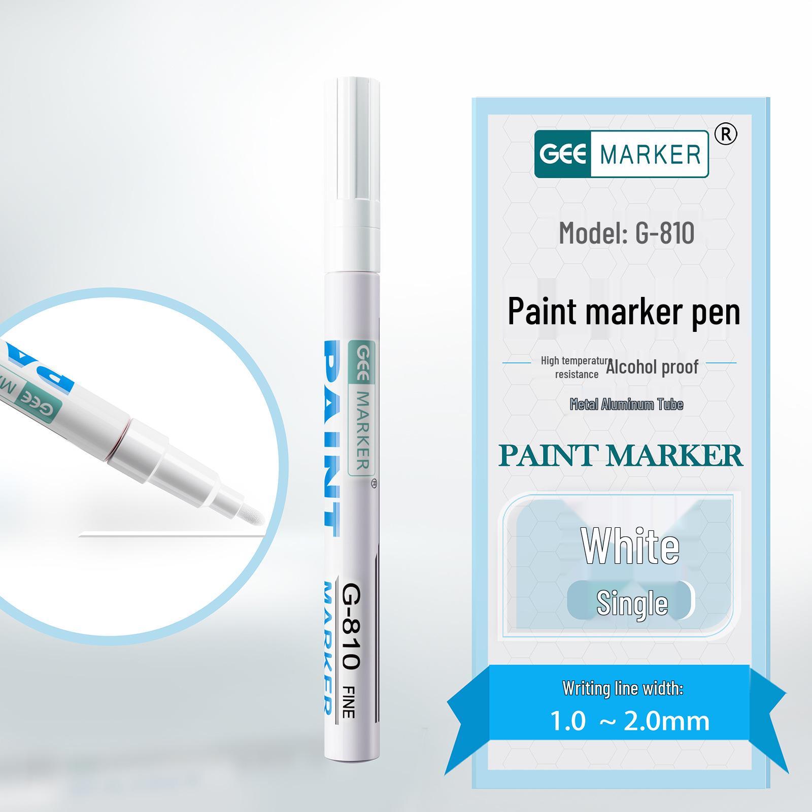GEEMARKER G-810 Waterproof Alcohol-Resistant Industrial Marker, High-Temperature & Sun-Resistant Paint Pen