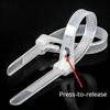 100Pcs Multi-Purpose Reusable Cable Straps Durable Nylon Lock Loop Zip Ties for DIY Craft Cord Fastening