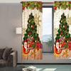 2PCS Digital Printing Christmas Curtain Snowman Xmas Tree Small Window Curtain Bedroom Polyester Curtain For Living Room