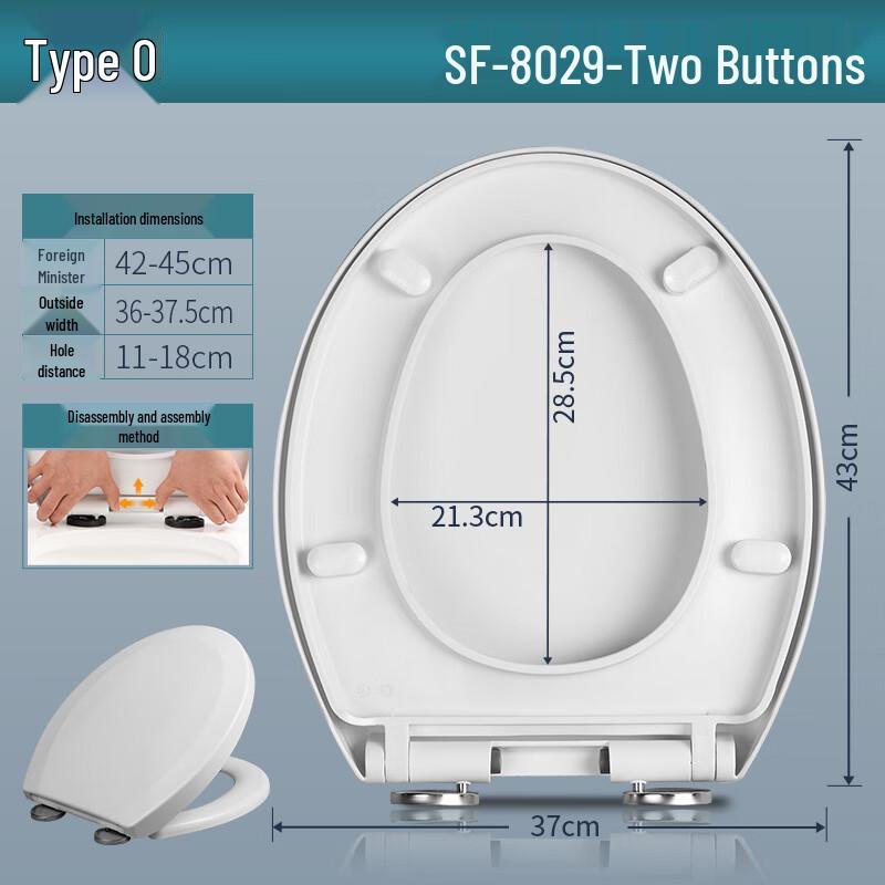MDNG Universal Top-Mounted O-Shape Toilet Seat