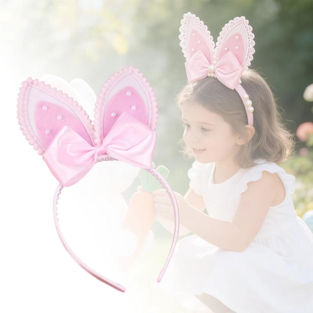 Plush Easter Headpiece Non-slip Rabbit Ear Hair Hoop Bunny Ear Headband  Cosplay Event