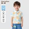 PawinPaw Baby Boy Cartoon Bear Dip-dye Lapel Shirt