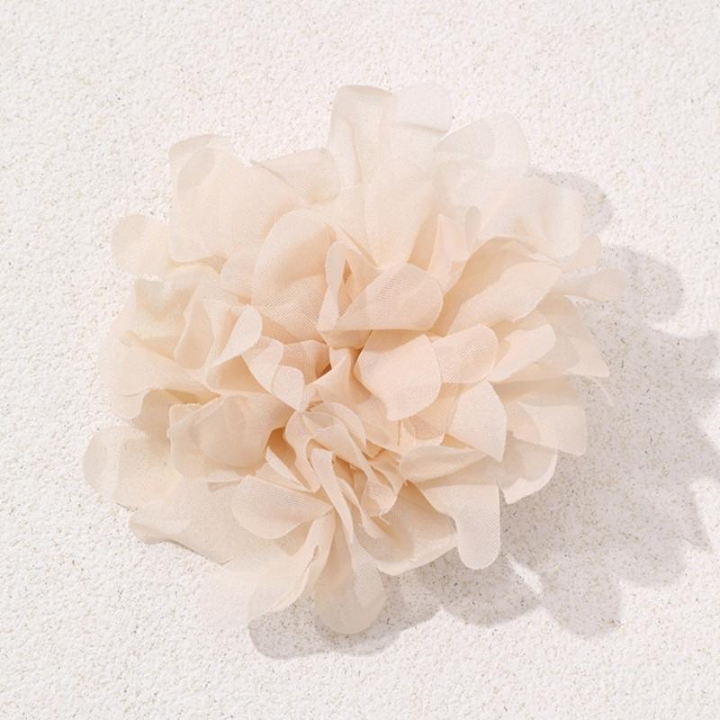 Camellia Shape Brooch Flower Theme Clothes Chiffon Breastpin for Loved Ones