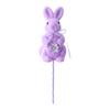 Easter Bunny Figurine - Realistic Flocked Doll, Cute Tabletop Decor For Easter, Spring Home & Window Display